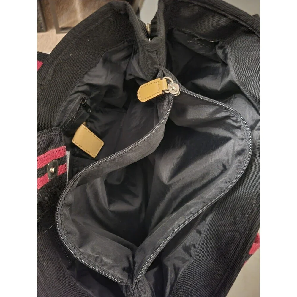 Tommy Hilfiger Tote Bag Women L Red Black Expandable